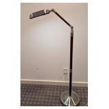 LB - Sharper Image Floor Lamp - Adjustable Wood Arm