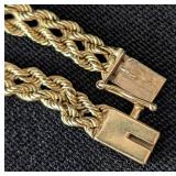 K - 14K Yellow Gold Bracelet - 7 in