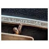 K - 14K Gold Pendant Necklace - Topaz Gemstone, 22" Chain