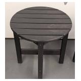 G - Pair of Round Grey Wood Composite Side Tables