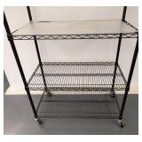 G - Rolling Metal Wire Shelving Unit - 5-Tier, 74-Inch High, 35-Inch W x 18-Inch D