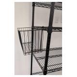 G - Rolling Metal Storage Shelf - 5-Tier Wire Rack, 35 x 18 in, 74 in High, on Casters