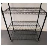 G - Rolling Metal Storage Shelf - 5-Tier Wire Rack, 35 x 18 in, 74 in High, on Casters
