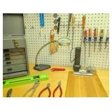 LLS - Craftsman Tool Chest w/ Vise & Assorted Hand Tools - Bench Lamp Included