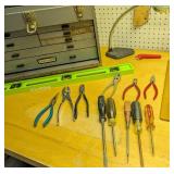 LLS - Craftsman Tool Chest w/ Vise & Assorted Hand Tools - Bench Lamp Included