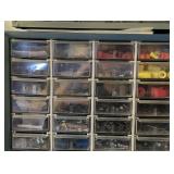 LLS - Assorted Nuts, Bolts & Fasteners in Multi-Drawer Hardware Cabinet