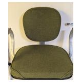 LLS - Cramer Drafting Stool - Vintage Green Upholstery