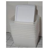 LLS - Clear Plastic Storage Totes - 23 in L x 16 in W x 12 in H, 10-Pack