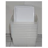 LLS - Clear Plastic Storage Totes - 23 in L x 16 in W x 12 in H, 10-Pack