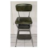 LLS - Cosco Vintage Green Folding Chair with Built-In Step Stool