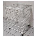 LLS - Elfa White Rolling Storage Cart