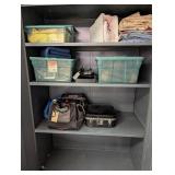 G - Grey Metal Storage Cabinet, 2-Door, 48 in W x 24 in D x 78 in H