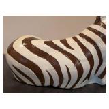 LLR - Zebra Sculpture - Hand-Painted Zebra Figurine