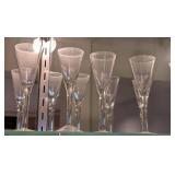 LLR - Assorted Glassware Collection - Champagne Flutes, Wine Glasses & Tumblers