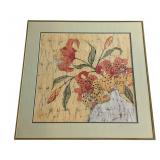 LB - Joan Gray Batik Tiger Lily - Framed Floral Artwork