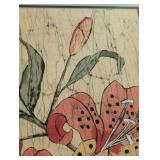 LB - Joan Gray Batik Tiger Lily - Framed Floral Artwork