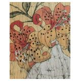 LB - Joan Gray Batik Tiger Lily - Framed Floral Artwork