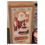 LLR - Water Globe Santa with Beaded Snowmen, Lenox & Mikasa Christmas Decor & Serving Dish
