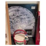 LLR - Water Globe Santa with Beaded Snowmen, Lenox & Mikasa Christmas Decor & Serving Dish