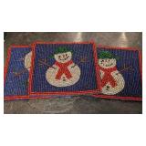 LLR - Water Globe Santa with Beaded Snowmen, Lenox & Mikasa Christmas Decor & Serving Dish