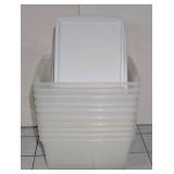 LLS - Clear Plastic Storage Totes - 23 in L x 15 in W x 12 in H - 10 Pack