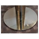 LLR - Glass Top Chrome Side Table - (Chip on Rim)