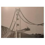 LB - Framed Golden Gate Bridge Print - Black & White Wall Art