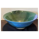 DR - Gorgeous Glazed Pottery Bowl, Signed