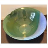 DR - Gorgeous Glazed Pottery Bowl, Signed
