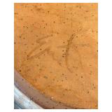 K - Signed Stoneware Pottery Bowl with Lid