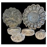 P - Crystal and Clear Glass Serving Platters & Dishes