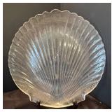 LR - Glass Platters - Scallop Shell Pattern & Lavender Leaf Center Plate