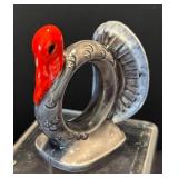 K - Set of 12 Ceramic Turkey Napkin Rings