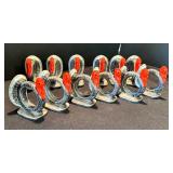 K - Set of 12 Ceramic Turkey Napkin Rings