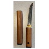 K - Vintage Knife Trio - 3 Knives with Leather & Wood Sheaths