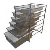 P - Elfa Mesh Basket Storage Tower