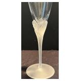 K - Four Fine Frosted Champagne Flutes