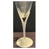 K - Four Fine Frosted Champagne Flutes