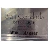 P - World Market Ball Cordials - Set of Eight Glasses