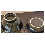 P - Two Bold Black Serving Bowls