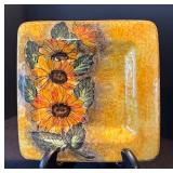 P - Orvieto Hand-Painted Sunflower Plates & Grapevine Decor