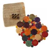 P - Natural Woven Placemats & Napkin Rings Set