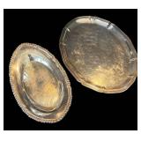 P - Vintage Silver-Plated Platters and Bowl