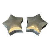 K - Two Star-Shaped Silver-Plated Velvet Lined Jewelry Boxes