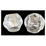 K - Two Kosta Boda Snowball Candleholders