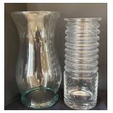 P - Collection of Crystal & Clear Glass Vases