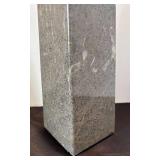 P - Two Marble Obelisks - Speckled Green & Gray