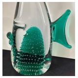 K - Controlled Bubble Art Glass Fish