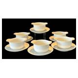 K - Set of Six Hutschenreuther Tavola Bowls with Underplates