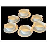 K - Set of Six Hutschenreuther Tavola Bowls with Underplates